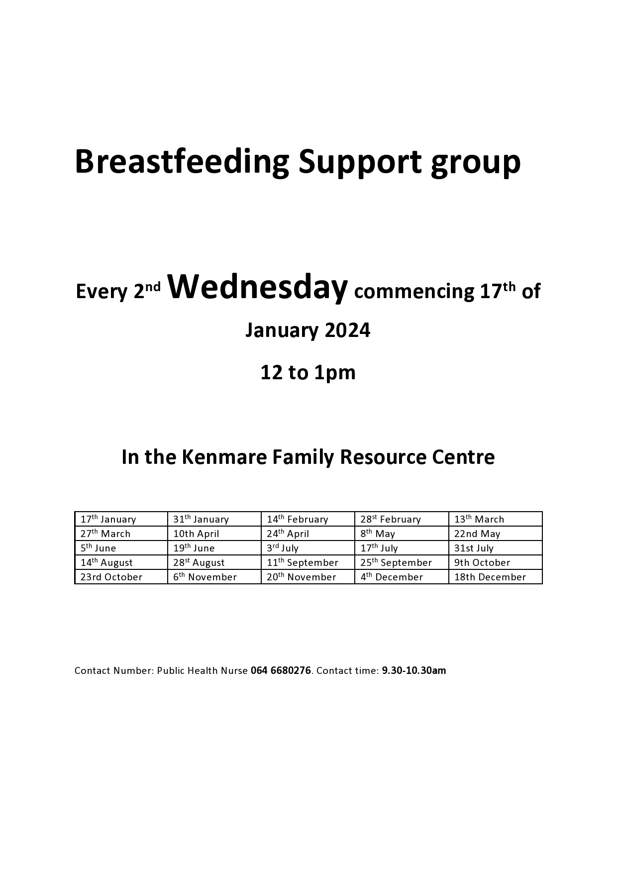 Breastfeeding Support group 2024 page0001