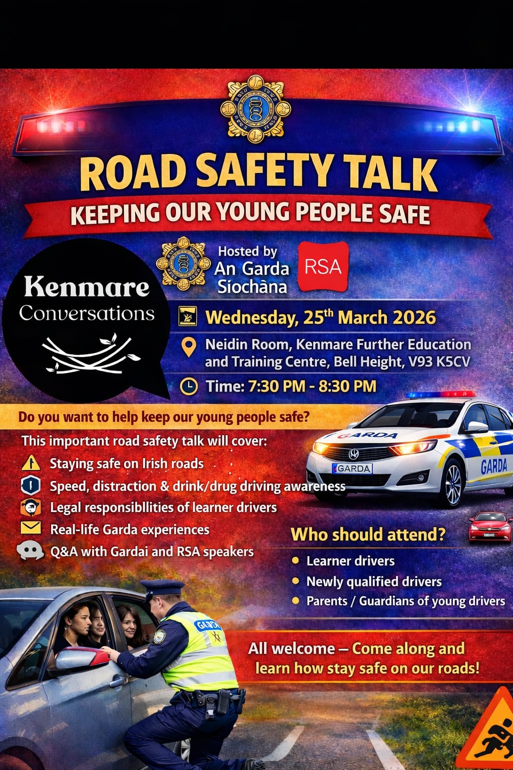 Road Safety Talk Poster