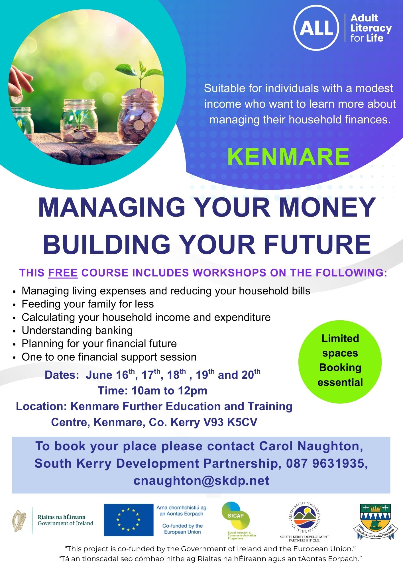 financial Literacy poster KENMARE 2