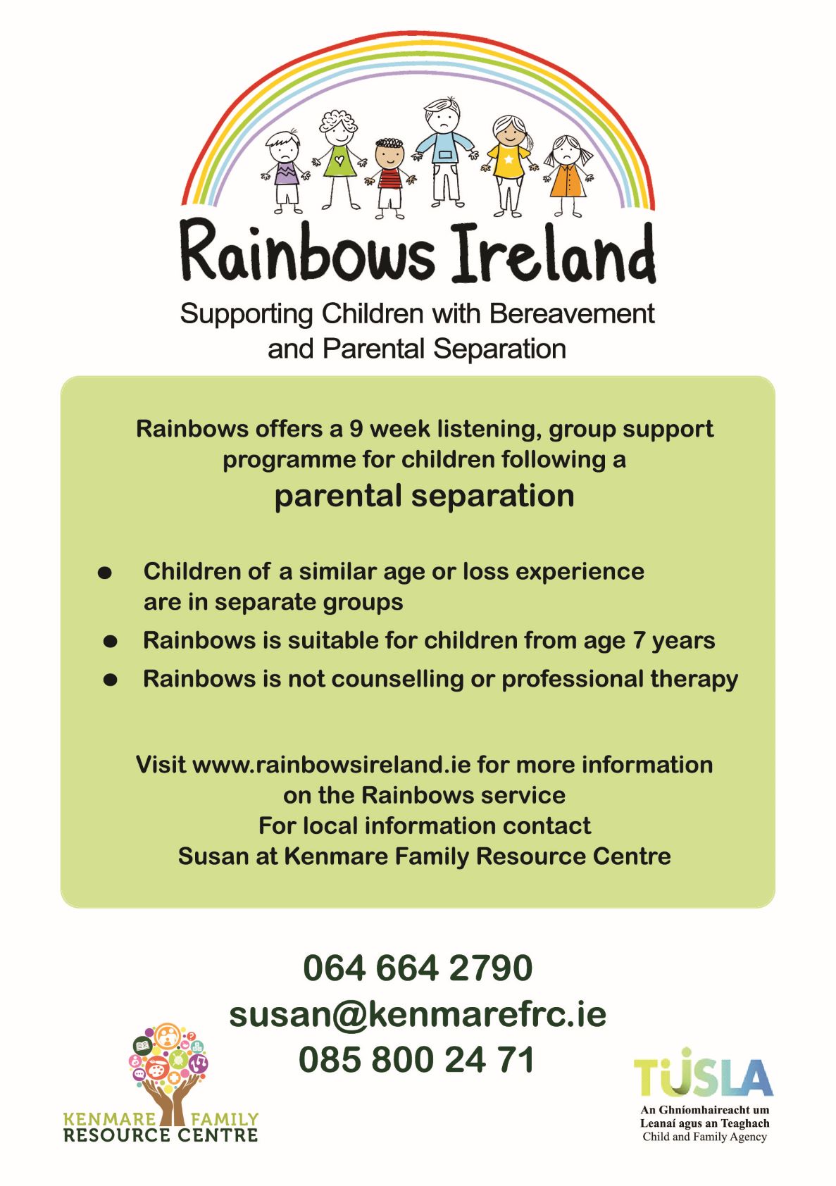 rainbows flyers parental separation2